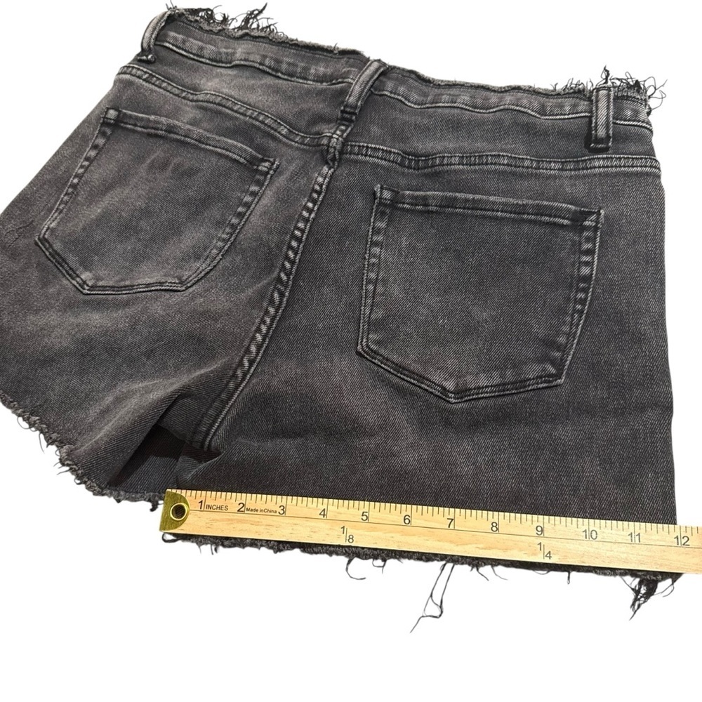 Vervet XL Black Cotton Distressed High Rise Denim Whimsigoth Festival Concert - Picture 7 of 7